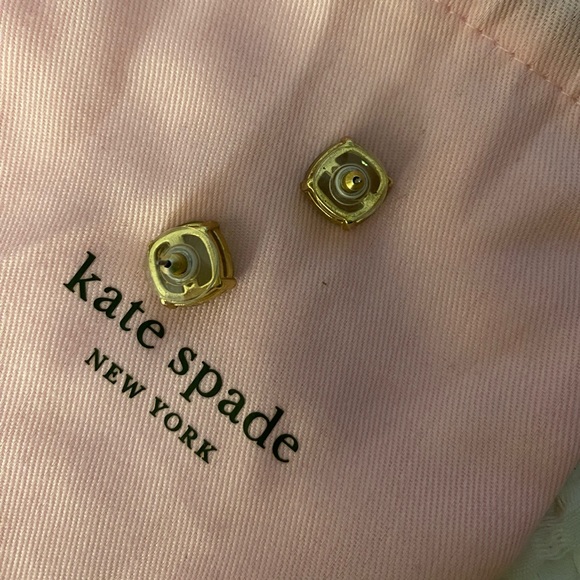 Kate Spade Large Green Studs - Picture 3 of 3